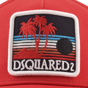 Image number 5 for DSQUARED2 Patch Baseball Cap Red