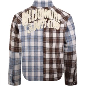 Image number 5 for Billionaire Boys Club Patchwork Check Shirt Brown