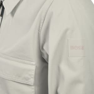 Image number 4 for BOSS Lorum Full Zip Overshirt Beige
