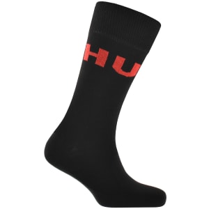 Image number 4 for HUGO 4 Pack Socks Black