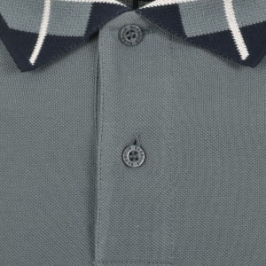 Image number 4 for Barbour Brodie Tailored Polo T Shirt Blue