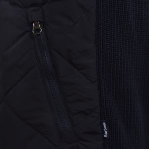 Image number 4 for Barbour Newland Zip Knit Jumper Navy