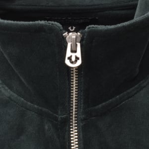 Image number 4 for True Religion Velour Track Jacket Green