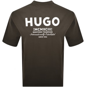 Image number 5 for HUGO Blue Nalono T Shirt Dark Brown