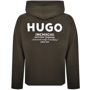 Image number 5 for HUGO Blue Nazardo Hoodie Dark Brown