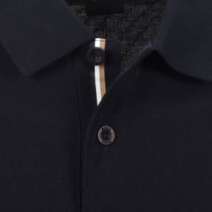 Image number 4 for BOSS Pattern Polo T Shirt Dark Blue