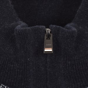 Image number 4 for BOSS Hettore Knit Jumper Navy
