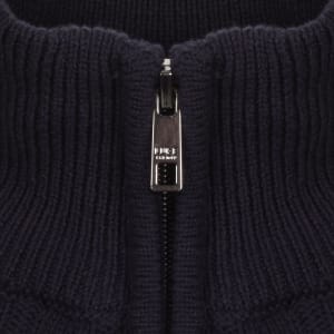 Image number 4 for Luke 1977 Merton Funnel Knit Jumper Navy