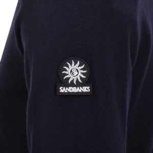 Image number 4 for Sandbanks Crew Neck Knit Jumper Navy