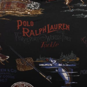 Image number 4 for Ralph Lauren All Over Print Hoodie Black