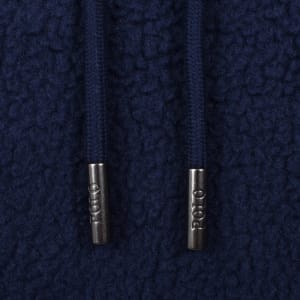 Image number 4 for Ralph Lauren Borg Fleece Hoodie Navy