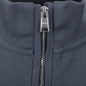 Image number 4 for BOSS H Sidney 70 Quarter Zip Sweatshirt Blue