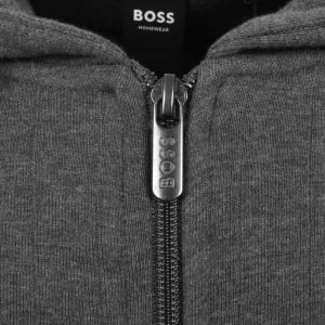Image number 4 for BOSS Full Zip Heritage Hoodie Medium Grey