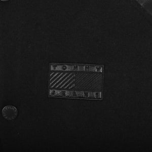 Image number 4 for Tommy Jeans Flag Varsity Jacket Black