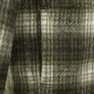 Image number 5 for Tommy Jeans Check Teddy Overshirt Green