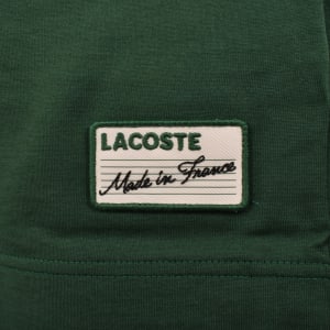 Image number 4 for Lacoste Tipped Crew Neck Logo T Shirt Green