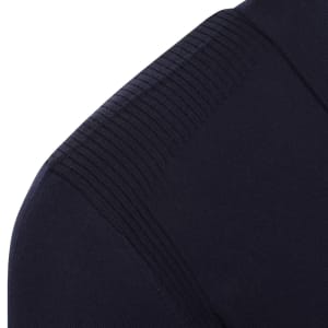 Image number 4 for Belstaff Kyle Knitted Polo Shirt Navy