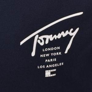 Image number 4 for Tommy Jeans Sign City T Shirt Navy