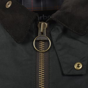 Image number 4 for Barbour Jig Waxed Jacket Sage Green