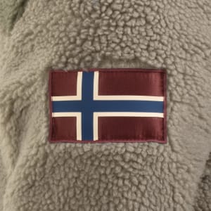 Image number 5 for Napapijri Yupik Full Zip Fleece Hoodie Beige