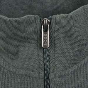Image number 4 for BOSS Structure Quarter Zip Sweatshirt Green