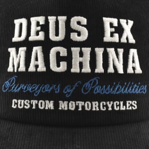 Image number 5 for Deus Ex Machina Gumshoe Cord Trucker Cap Black