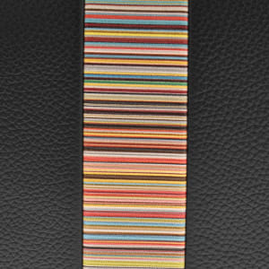 Image number 4 for Paul Smith Stripe Trim Leather Wash Bag Black