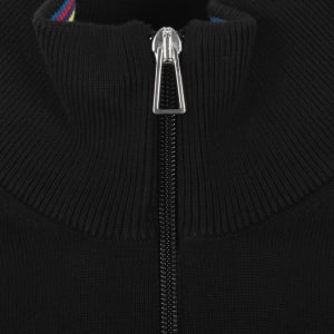 Image number 4 for Paul Smith Half Zip Knit Jumper Black