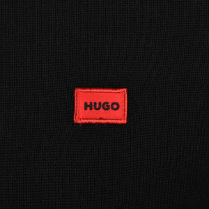 Image number 4 for HUGO San Quintus Half Zip Knit Jumper Black