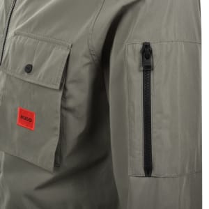 Image number 5 for HUGO Emmond Overshirt Jacket Khaki