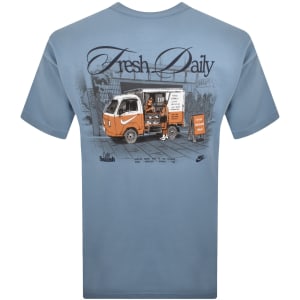 Image number 5 for Nike Sportswear Cafe Swoosh T Shirt Blue