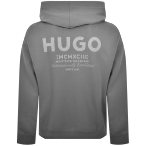 Image number 5 for HUGO Blue Nazardo Hoodie Grey