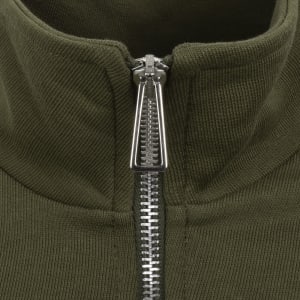Image number 4 for Paul Smith Half Zip Zebra Sweatshirt Green