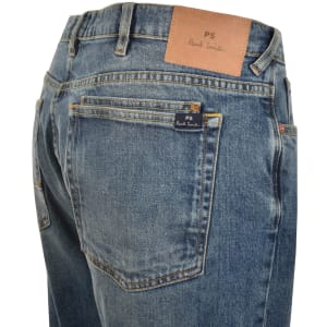 Image number 4 for Paul Smith Relaxed Tapered Jeans Mid Blue