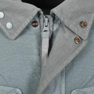 Image number 4 for CP Company Goggle Overshirt Silver Blue