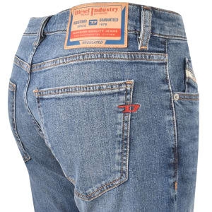Image number 4 for Diesel D Strukt Slim Fit Dark Wash Jeans Blue