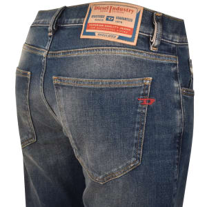 Image number 4 for Diesel D Strukt Slim Fit Mid Wash Jeans Blue