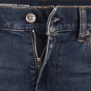 Image number 5 for Diesel D Strukt Slim Fit Mid Wash Jeans Blue