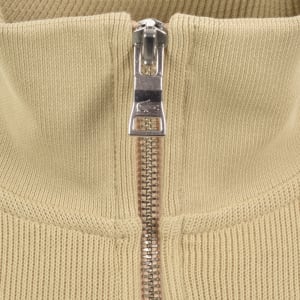 Image number 4 for Lacoste Quarter Zip Knit Sweatshirt Beige