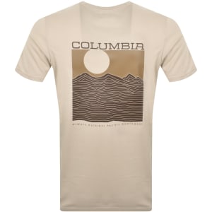 Image number 5 for Columbia Rapid Ridge Back Graphic T Shirt Beige