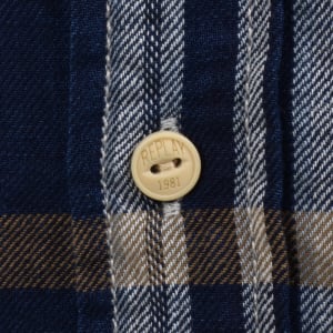 Image number 4 for Replay Long Sleeved Check Shirt Blue