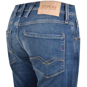 Image number 4 for Replay Slim Fit Anbass Jeans Blue