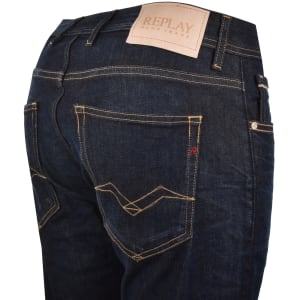Image number 4 for Replay Grover Straight Fit Jeans Blue