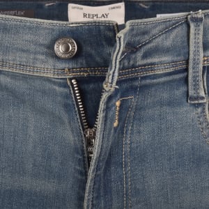 Image number 5 for Replay Anbass Slim Fit Jeans Light Wash Blue