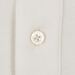 Image number 4 for Armani Exchange Slim Fit Polo T Shirt Cream