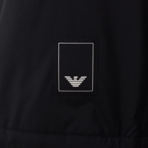 Image number 4 for Emporio Armani Nylon Hooded Jacket Navy