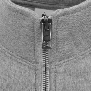 Image number 4 for Nike Brushed Quarter Zip Sweatshirt Grey
