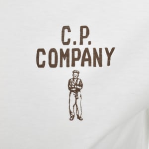 Image number 4 for CP Company Logo T Shirt Gauze White