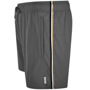 Image number 4 for BOSS Iconic Swim Shorts Grey