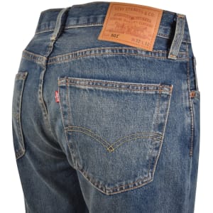 Image number 4 for Levis 501 Original Fit Mid Wash Jeans Blue